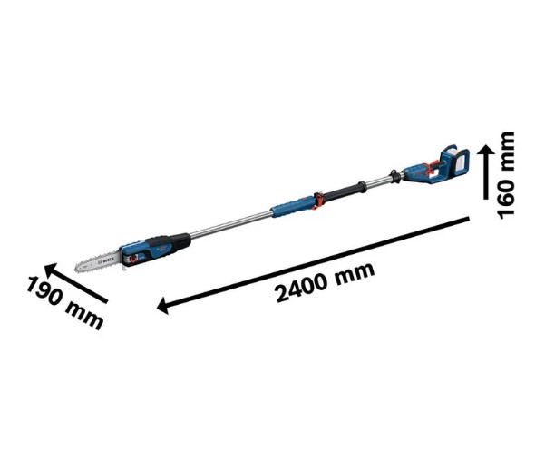 Bosch GKE 18V-25 TP Cordless Telescopic Pruner – Battery Powered Tree Pruning Saw with Extendable Reach for Orchard Management, Garden Maintenance, and Landscaping Work